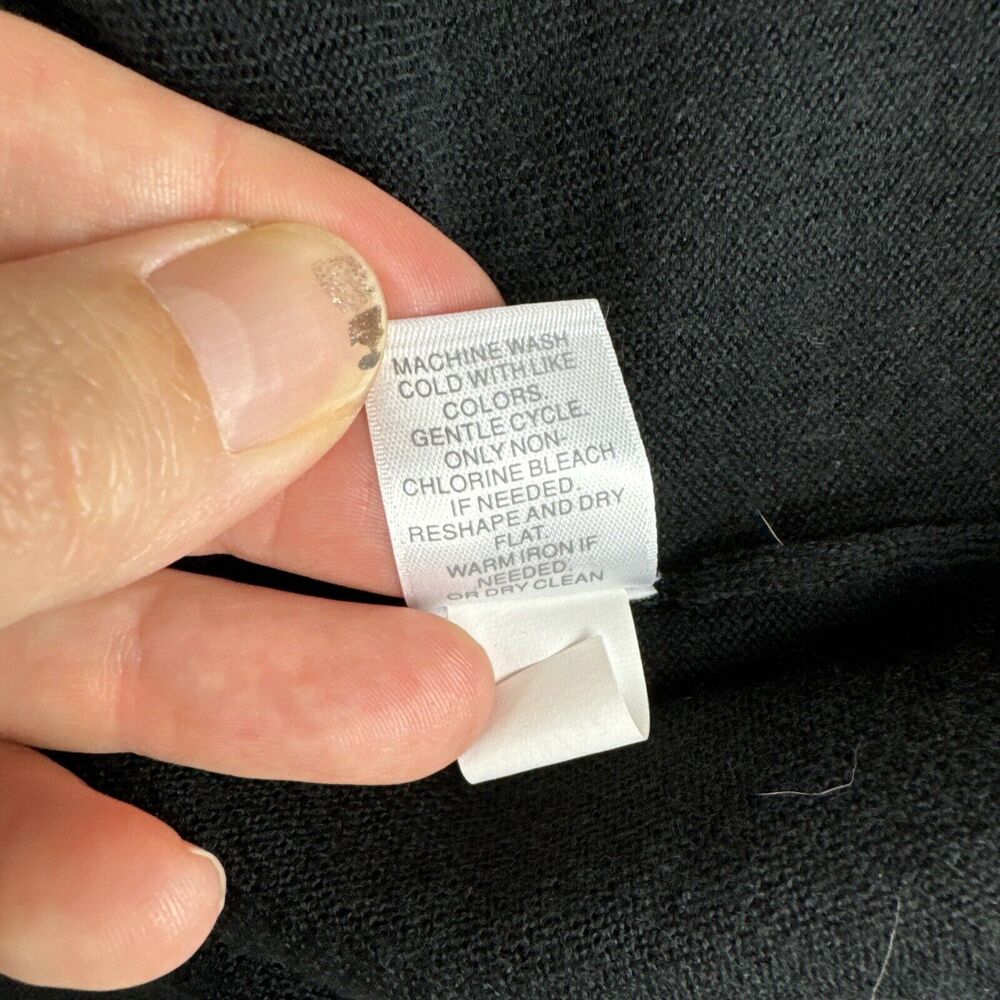 J. Jill 100% Merino Wool Sweater Womens Small Black Crew Neck Lightweight (1009) - Picture 5 of 10